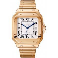Replica Cartier Santos De Cartier White Dial Rose Gold Men‘s Watch WGSA0031