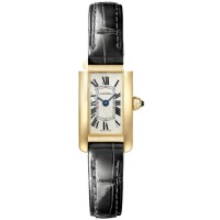 Replica Cartier Tank Americaine Mini Silver Dial Yellow Gold Women‘s Watch WGTA0038