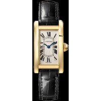 Replica Cartier Tank Americaine Small Silver Dial Yellow Gold Women‘s Watch WGTA0039