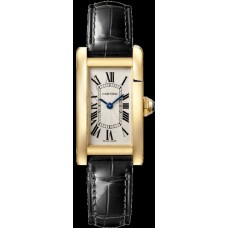 Replica Cartier Tank Americaine Small Silver Dial Yellow Gold Women‘s Watch WGTA0039