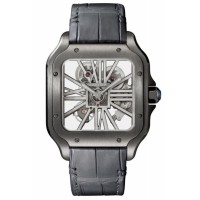 Replica Cartier Santos De Cartier Skeleton Dial Mechanical Men‘s Watch WHSA0009