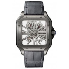 Replica Cartier Santos De Cartier Skeleton Dial Mechanical Men‘s Watch WHSA0009