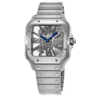 Replica Cartier Santos De Cartier Skeleton Dial Men‘s Watch WHSA0015