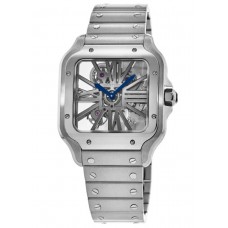 Replica Cartier Santos De Cartier Skeleton Dial Men‘s Watch WHSA0015