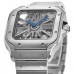 Replica Cartier Santos De Cartier Skeleton Dial Men‘s Watch WHSA0015