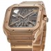 Replica Cartier Santos 18k Rose Gold Skeleton Dial Men‘s Watch WHSA0016