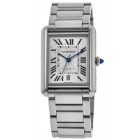 Replica Cartier Tank Must Extra-Large Silver Dial Steel Men‘s Watch WSTA0053