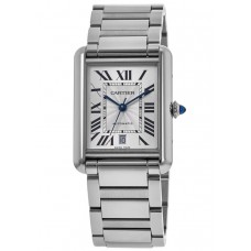Replica Cartier Tank Must Extra-Large Silver Dial Steel Men‘s Watch WSTA0053