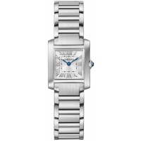 Replica Cartier Tank Francaise Small Silver Dial Women‘s Watch WSTA0065