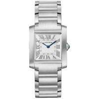 Replica Cartier Tank Francaise Silver Dial Steel Unisex Watch WSTA0074