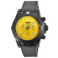 Replica Breitling Avenger Hurricane 12H Cobra Yellow Dial Breitlight Case Fabric &Rubber Strap Men‘s Watch XB0170E4/I533-282S