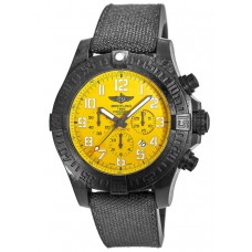 Replica Breitling Avenger Hurricane 12H Cobra Yellow Dial Breitlight Case Fabric &Rubber Strap Men‘s Watch XB0170E4/I533-282S