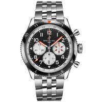 Replica Breitling Super Avi B04 Chronograph GMT 46 Mosquito Black Dial Steel Men‘s Watch YB04451A1B1A1