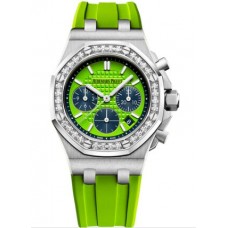 Audemars Piguet Royal Oak OffShore Lady Chronograph Stainless Steel Green Diamond 26231ST.ZZ.D038CA.01