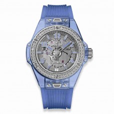 Hublot Big Bang One Click Blue Sapphire Diamonds 39mm 465.JL.4802.RT.1204