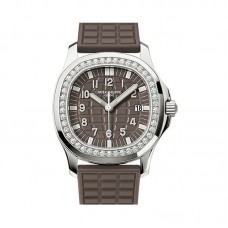 Patek Philippe Aquanaut Ladies 35.6mm Embossed Brown Arabic Diamond Bezel 5067A-023