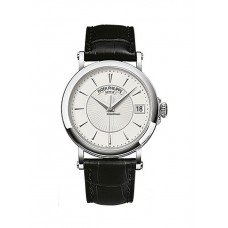 Patek Philippe Calatrava Automatic White Dial Black Leather 5153G-010