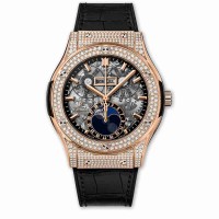 Hublot Classic Fusion Aerofusion Moonphase King Gold Pav&eacute 45mm 517.OX.0180.LR.1704