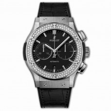 Hublot Chronograph Titanium Diamonds 45mm Classic Fusion watches 521.NX.1171.LR.1104