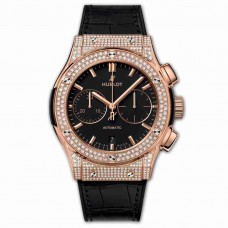 Hublot Chronograph King Gold Pav&eacute 45mm Classic Fusion watches 521.OX.1181.LR.1704