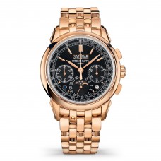 Patek Philippe Perpetual Calendar Chronograph Rose Gold / Black / Bracelet 5270/1R-001