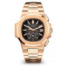 Patek Philippe Nautilus Black Dial 18kt Rose Gold Chronograph Automatic 5980/1R-001