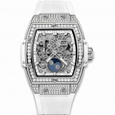 Hublot Spirit Of Big Bang Moonphase Titanium White Pave 42mm 647.NE.2070.RW.1604