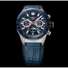 TAG Heuer Carrera Calibre Heuer 02 43 Stainless Steel/Blue Ceramic/Alligator CBG2011.FC6430