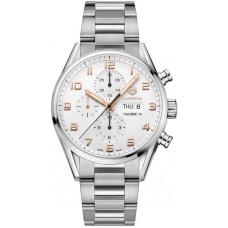 Tag Heuer Carrera Silver Dial Mens Chronograph CV2A1AC.BA0738
