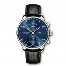 IWC Portugieser Automatic Chronograph Blue Dial Mens IW371491