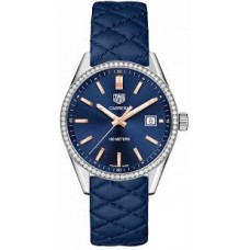 Tag Heuer Carrera Navy Blue Dial Diamond Bezel Ladies WAR1114.FC6391