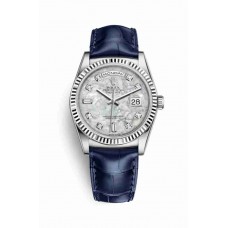 Rolex Day-Date 36 White mother-of-pearl diamonds m118139-0090