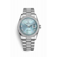 Rolex Day-Date 36 Platinum Ice blue Dial m118346-0044