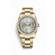 Rolex Day-Date 36 Silver diamonds m118348-0077
