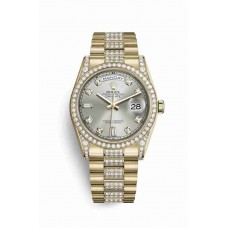 Rolex Day-Date 36 Silver diamonds m118388-0008