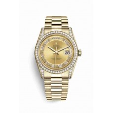Rolex Day-Date 36 Champagne diamonds m118388-0015
