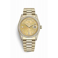 Rolex Day-Date 36 Champagne Jubilee diamonds m118388-0017