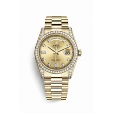 Rolex Day-Date 36 Champagne diamonds m118388-0019