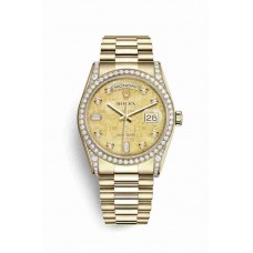 Rolex Day-Date 36 Champagne mother-of-pearl Jubilee diamonds m118388-0038