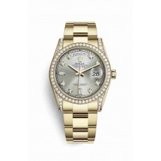 Rolex Day-Date 36 Silver diamonds m118388-0065 Rolex Day-Date 36 Silver diamonds m118388-0065