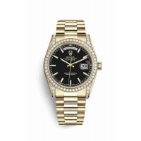 Rolex Day-Date 36 Black Dial m118388-0120