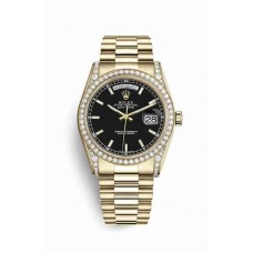 Rolex Day-Date 36 Black Dial m118388-0120