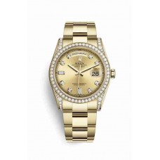 Rolex Day-Date 36 Champagne diamonds m118388-0126