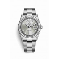 Rolex Day-Date 36 diamonds Silver Dial m118389-0076