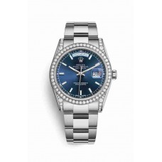 Rolex Day-Date 36 diamonds Blue Dial m118389-0125