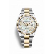 Rolex Datejust 36 Yellow White mother-of-pearl diamonds m126233-0024