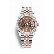 Rolex Datejust 36 Everose gold Chocolate Jubilee diamonds m126281rbr-0013