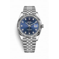 Rolex Datejust 41 White gold Blue diamonds m126334-0016 Rolex Datejust 41 White gold Blue diamonds m126334-0016