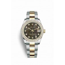 Rolex Datejust 31 Yellow Black mother-of-pearl diamonds m178383-0021 Rolex Datejust 31 Yellow Black mother-of-pearl diamonds m178383-0021