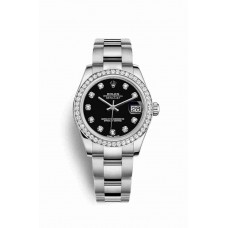 Rolex Datejust 31 White gold Black diamonds m178384-0042 Rolex Datejust 31 White gold Black diamonds m178384-0042